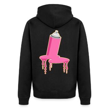 Spray can - Unisex Premium Organic Zip Hoodie - black - Back - Nico (187cm)