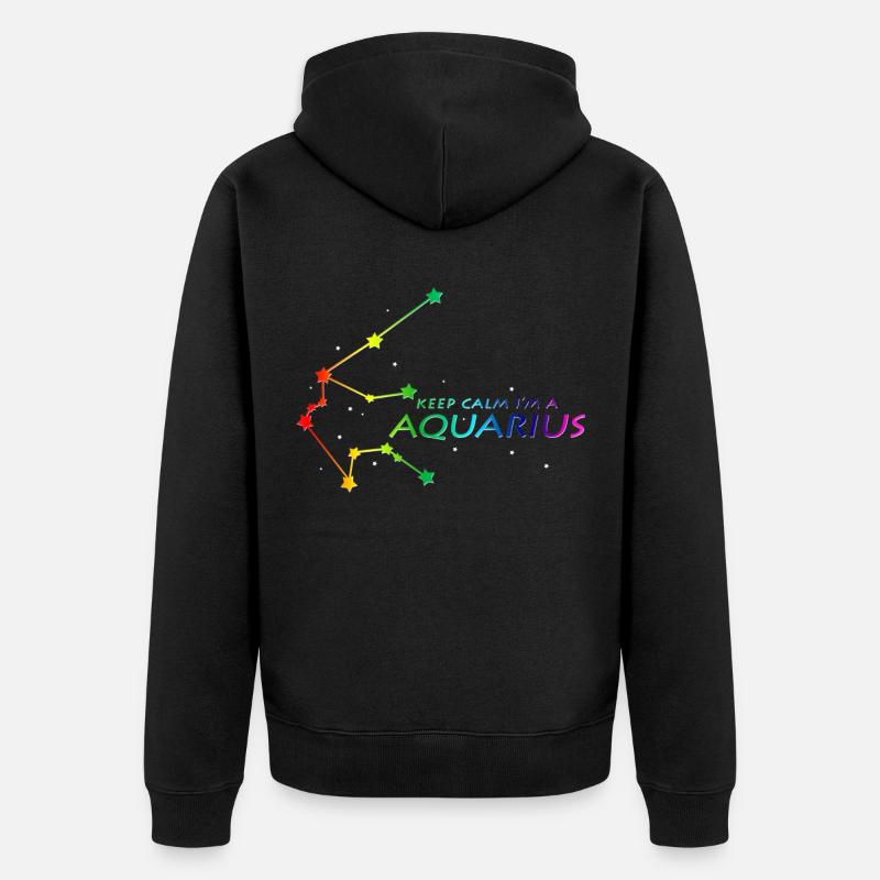 Constellation du Verseau - Veste à capuche bio Premium Unisexe - noir