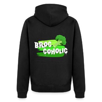 brocoli - Veste à capuche bio Premium Unisexe - noir - Dos - Nico (187cm)
