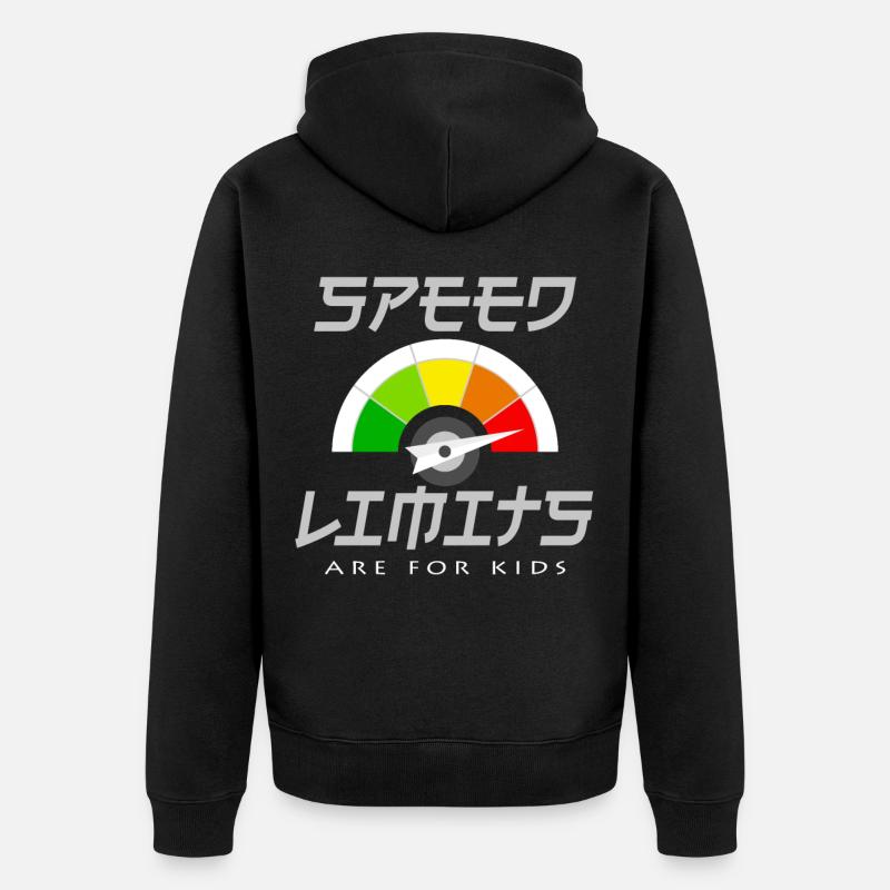 Tempolimit - Unisex Premium Bio Zip Hoodie - Schwarz
