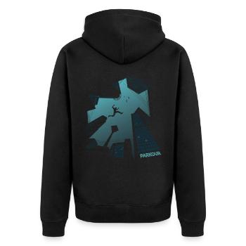 parkour - Veste à capuche bio Premium Unisexe - noir - Dos - Nico (187cm)