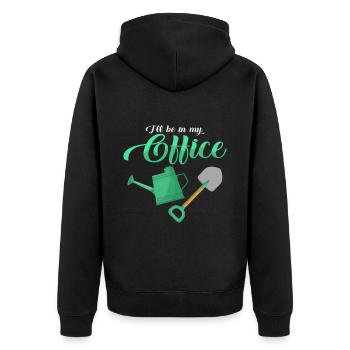 jardin - Veste à capuche bio Premium Unisexe - noir - Dos - Nico (187cm)