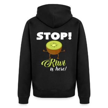 kiwi - Veste à capuche bio Premium Unisexe - noir - Dos - Nico (187cm)