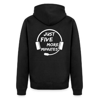 Computer Gaming Gamer Spiele Spiele Game Programme - Unisex Premium Bio Zip Hoodie - Schwarz - Hinten - Nico (187cm)