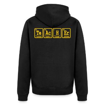A Nice Teaching Tee For Teachers Saying "Te - Unisex Premium Organic Zip Hoodie - black - Back - Nico (187cm)