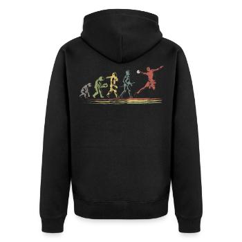 Un excellent teeshirt de handball pour les - Veste à capuche bio Premium Unisexe - noir - Dos - Nico (187cm)