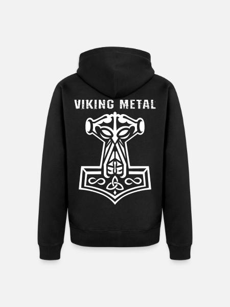 Viking - Unisex Premium Organic Zip Hoodie - black
