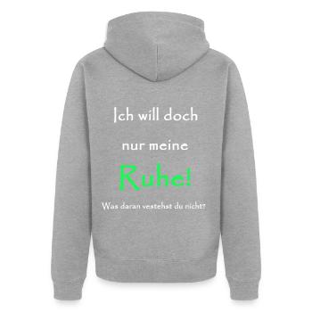 paix - Veste à capuche bio Premium Unisexe - gris chiné - Dos - Nico (187cm)