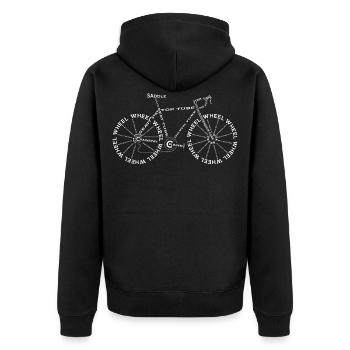 Teeshirt de vélo pour motards avec une superbe - Veste à capuche bio Premium Unisexe - noir - Dos - Nico (187cm)