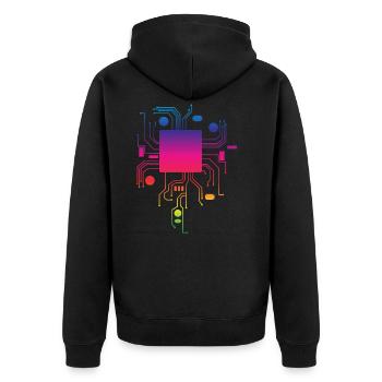 Perfect Gift Coding Tee For Programmer Tshirt - Unisex Premium Organic Zip Hoodie - black - Back - Nico (187cm)