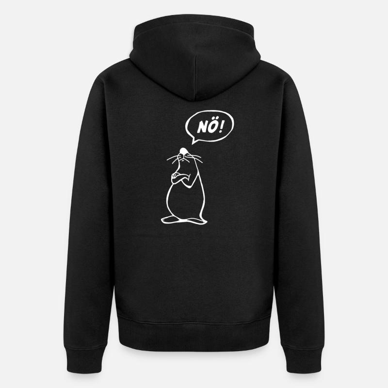 NÖ Maus - Unisex Premium Bio Zip Hoodie - Schwarz