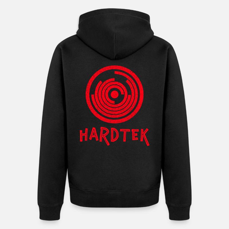Hardtek Vinyle - Veste à capuche bio Premium Unisexe - noir