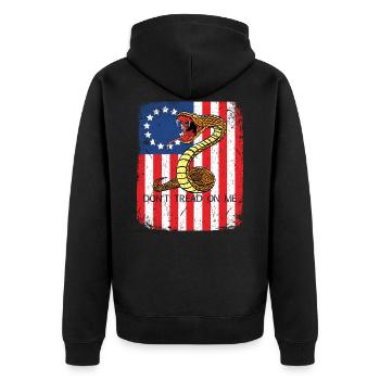 "Deadly" Cobra Design King Cobra Unique Design - Unisex Premium Organic Zip Hoodie - black - Back - Nico (187cm)
