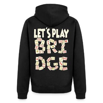 Jeu de cartes drôle de joueur de pont - Veste à capuche bio Premium Unisexe - noir - Dos - Nico (187cm)