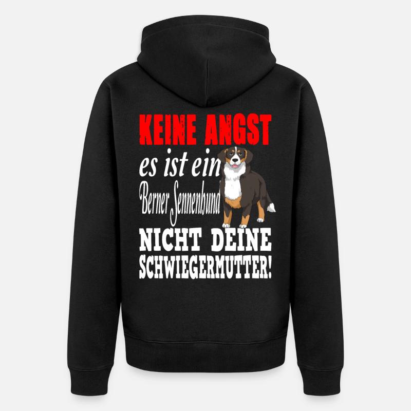 Berner Sennenhund Schweizer Hund - Unisex Premium Bio Zip Hoodie - Schwarz