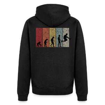Basket basket-ball cadeau Cool Evolution - Veste à capuche bio Premium Unisexe - noir - Dos - Nico (187cm)