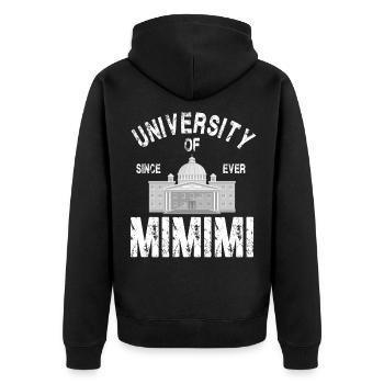 Université de Mimimi - Veste à capuche bio Premium Unisexe - noir - Dos - Nico (187cm)