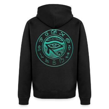 Eye of the Rah Tattoo Tribal Eye of Horus Egypte - Veste à capuche bio Premium Unisexe - noir - Dos - Nico (187cm)