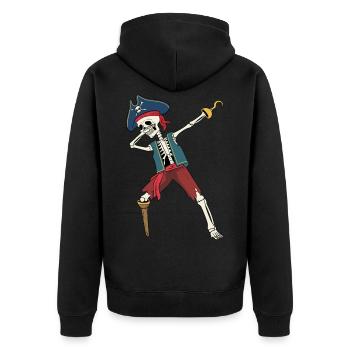 Dabbing Pirate Skeleton Dab Pirate Pirates Pirates - Unisex Premium Organic Zip Hoodie - black - Back - Nico (187cm)