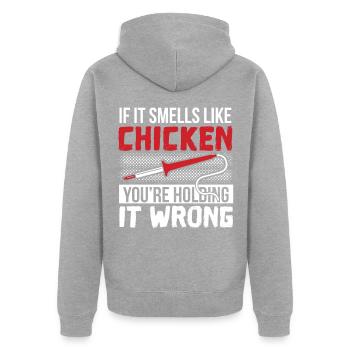 Electrical engineering - Unisex Premium Organic Zip Hoodie - heather grey - Back - Nico (187cm)