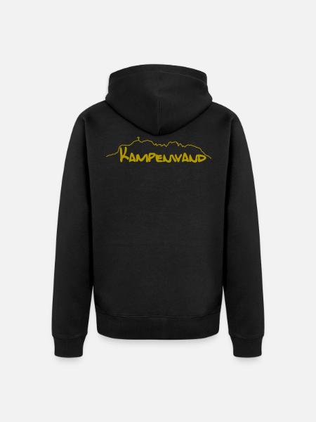 Kampenwand gold - Unisex Premium Bio Zip Hoodie - Schwarz