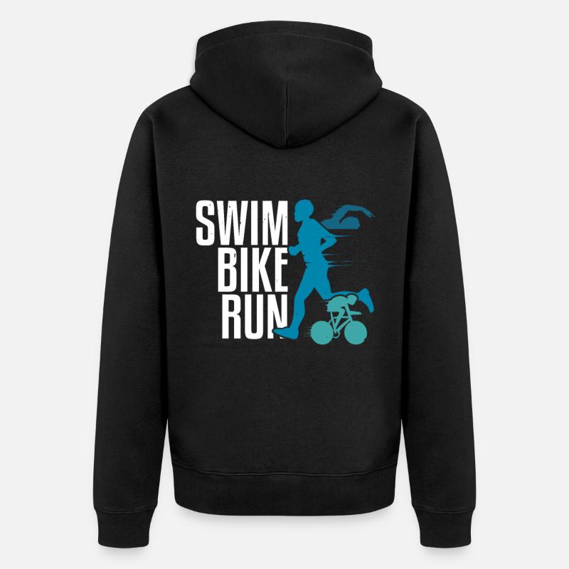 Triathlon - Veste à capuche bio Premium Unisexe - noir