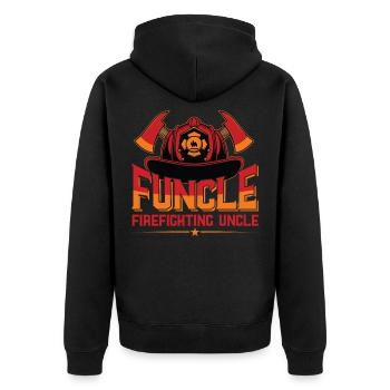 Oncle du service d'incendie Funcle Firefighting Oncle - Veste à capuche bio Premium Unisexe - noir - Dos - Nico (187cm)
