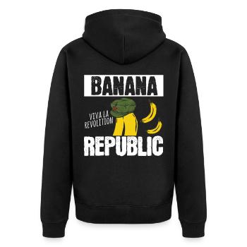 banane - Veste à capuche bio Premium Unisexe - noir - Dos - Nico (187cm)