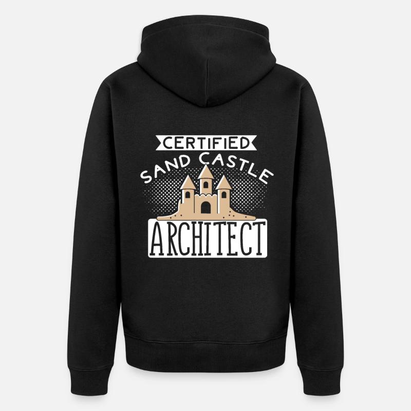 Architecte de bac à sable - Veste à capuche bio Premium Unisexe - noir
