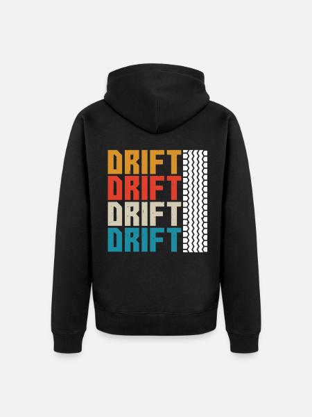 drift - Unisex Premium Organic Zip Hoodie - black