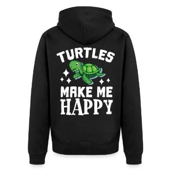 Tortue - Veste à capuche bio Premium Unisexe - noir - Dos - Nico (187cm)