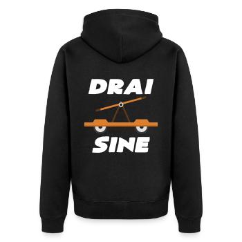 Draisine - Veste à capuche bio Premium Unisexe - noir - Dos - Nico (187cm)