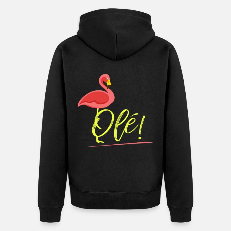 flamant - Veste à capuche bio Premium Unisexe - noir