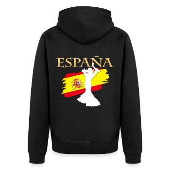Espagne - Veste à capuche bio Premium Unisexe - noir - Dos - Nico (187cm)