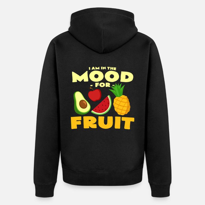 Früchte - Unisex Premium Bio Zip Hoodie - Schwarz