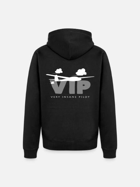 Pilot - Unisex Premium Organic Zip Hoodie - black