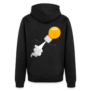 Projet de démarrage - Veste à capuche bio Premium Unisexe - noir - Dos - Nico (187cm)