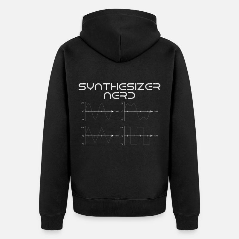 synthétiseur - Veste à capuche bio Premium Unisexe - noir