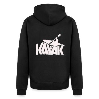kajaks - Unisex Premium Bio Zip Hoodie - Schwarz - Hinten - Nico (187cm)
