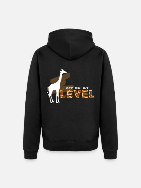 Viens à mon niveau - Veste à capuche bio Premium Unisexe - noir