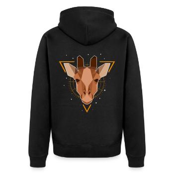 girafe - Veste à capuche bio Premium Unisexe - noir - Dos - Nico (187cm)