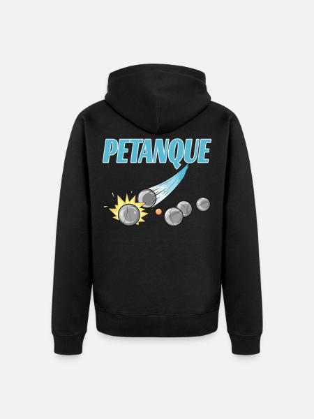 Petanque für einen Petanque Spieler - Unisex Premium Bio Zip Hoodie - Schwarz