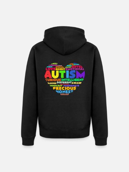 autisme - Uniseks Premium bio ziphoodie - zwart