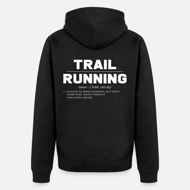 Course de trail - Veste à capuche bio Premium Unisexe - noir