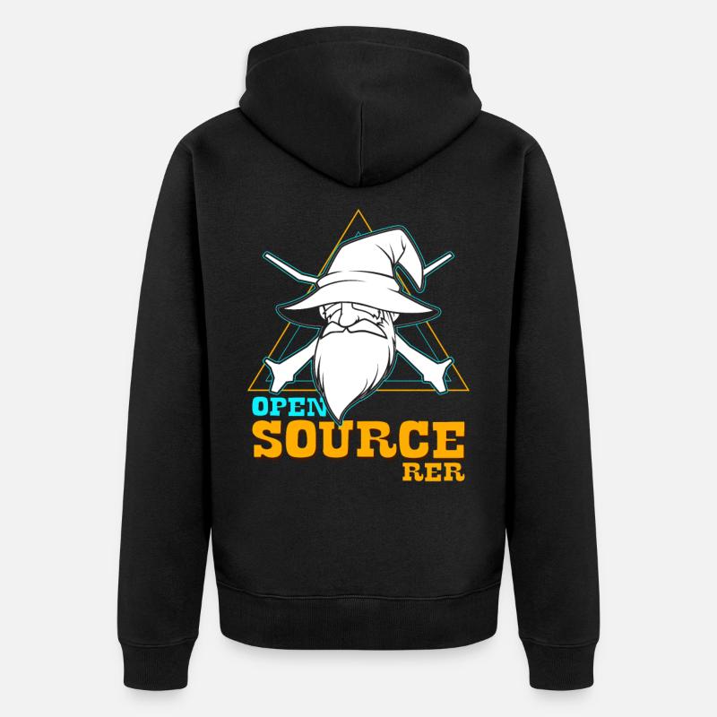 Open source - Veste à capuche bio Premium Unisexe - noir