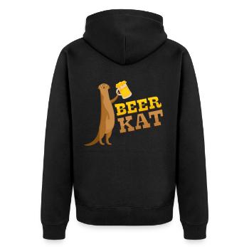 Bière suricate - Veste à capuche bio Premium Unisexe - noir - Dos - Nico (187cm)