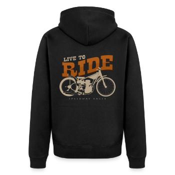La vie pour conduire une moto - Veste à capuche bio Premium Unisexe - noir - Dos - Nico (187cm)