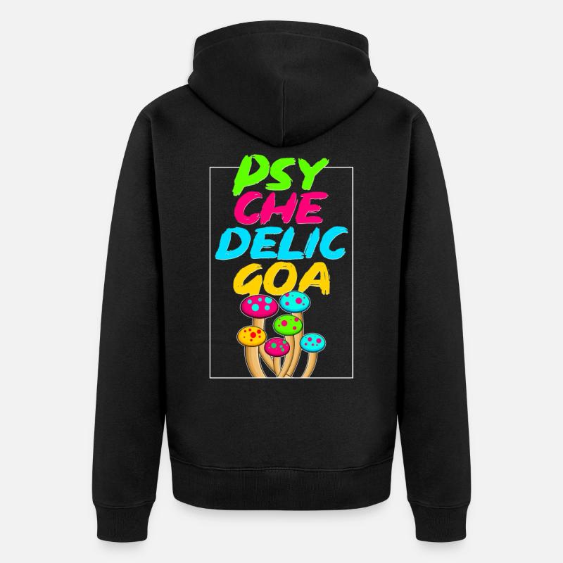 Goa psychédélique - Veste à capuche bio Premium Unisexe - noir