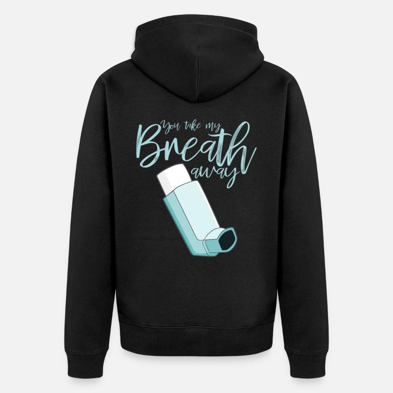 Vous prenez mon souffle - Veste à capuche bio Premium Unisexe - noir