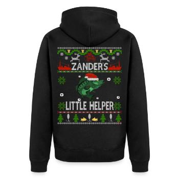 Zander Claus ® Zander’s little Helper - Veste à capuche bio Premium Unisexe - noir - Dos - Nico (187cm)